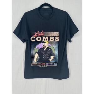 Luke Combs Shirt Mens Medium Black Tour Music Graphic Tee Band 2024
